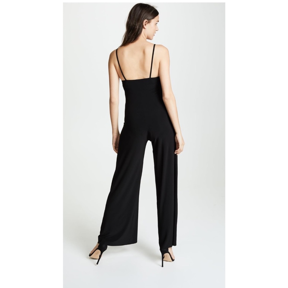 Norma Kamali Black Sleeveless Slip Jumpsuit - XL